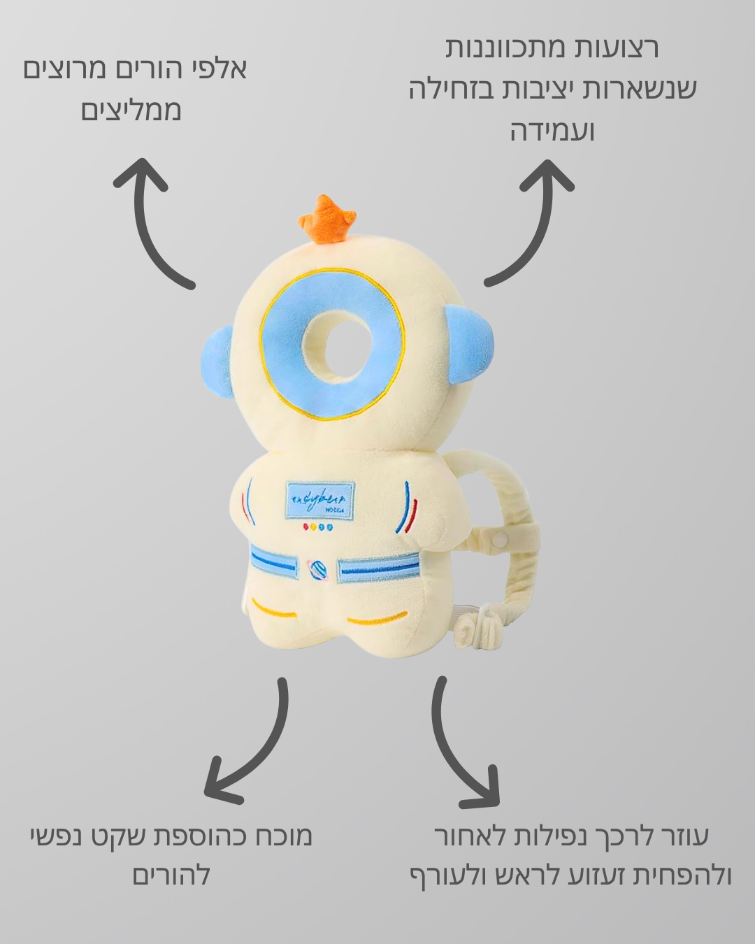™TinyHug — בובת מגן-אסטרונאוט בטיחותית לנפילות לאחור